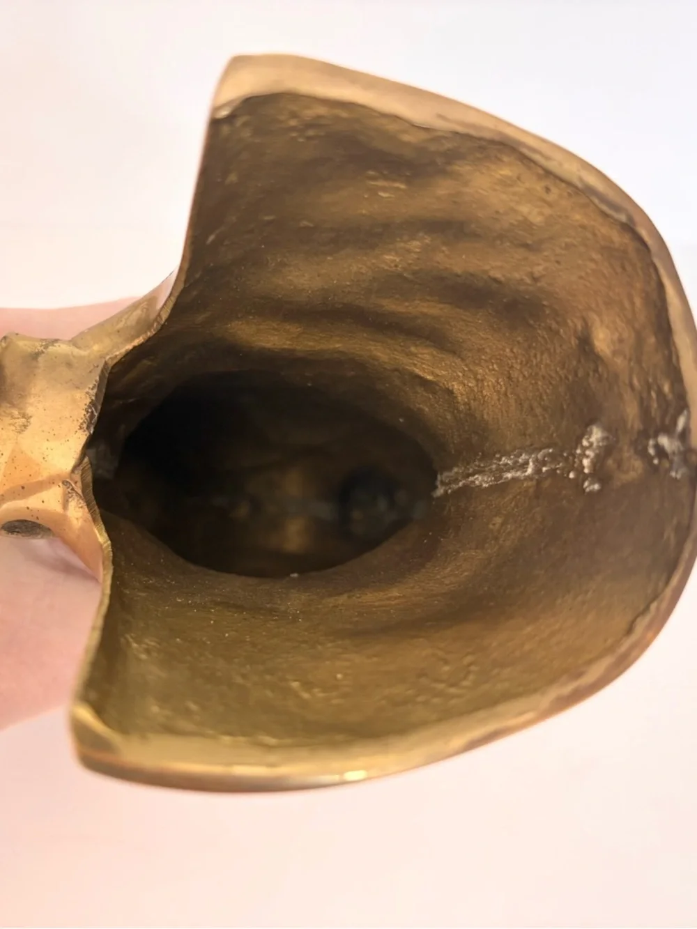 Victorian Vintage Brass Boot Planter Shelf Decor MCM Hollywood Regency Art Deco - Picture 6 of 10